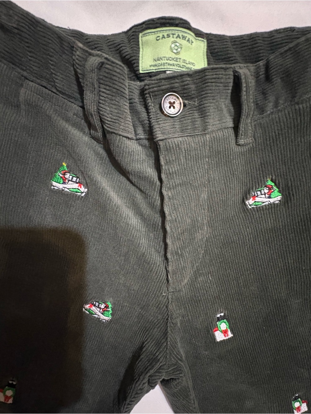 Castaway Nantucket Island Boys Beachcomber Corduroy Holiday Pants - Picture 4 of 6